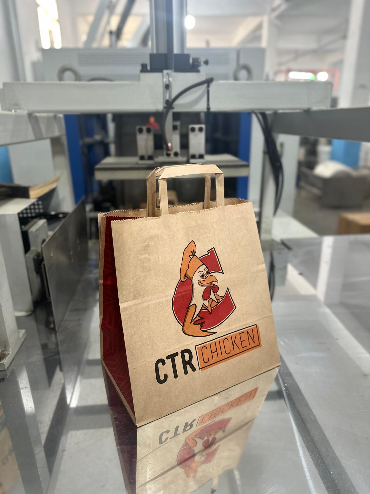 Takeaway custom Flat handle bag