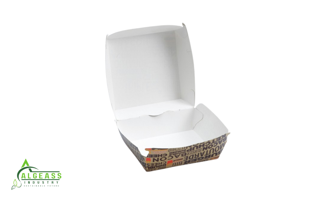  Burger Box #4, 115x115x78mm    white top kraft 